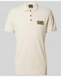 EA7 - Slim Fit Poloshirt mit Label-Patch - Lyst