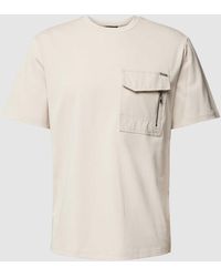 Antony Morato - T-Shirt mit Brusttasche und Label-Detail - Lyst