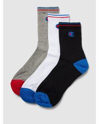 Champion Socken mit Label-Stitching Modell 'Crew Socks' 3er-Pack - Blau