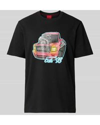 HUGO - T-Shirt mit Motiv-Print Modell 'Damotoro' - Lyst
