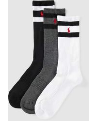 Polo Ralph Lauren - Socken mit Kontraststreifen im 3er-Pack - Lyst