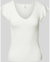 ONLY - T-Shirt mit V-Ausschnitt Modell 'BELIA' - Lyst