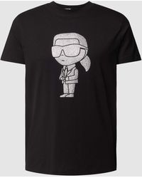 Karl Lagerfeld - T-Shirt mit Label-Detail - Lyst