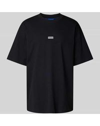 HUGO - Oversized T-Shirt aus Viskose mit Label-Print Modell 'Nalono' - Lyst