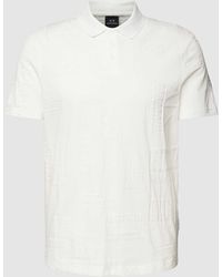 Armani Exchange - Poloshirt Met Label- En Structuurmotief - Lyst