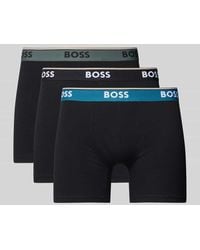 BOSS - Regular Fit Boxershorts aus Baumwoll-Mix im 3er-Pack - Lyst