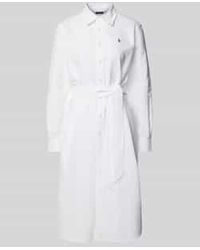 Polo Ralph Lauren - Overhemdjurk Met Logostitching - Lyst