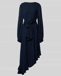 Essentiel Antwerp - Flatteuze Maxi-Jurk Met Asymmetrische Ruchezoom, Model 'Iflower' - Lyst