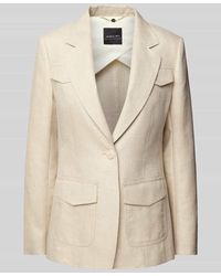Marc Cain - Regular Fit Blazer aus Leinen-Mix mit Pattentaschen - Lyst