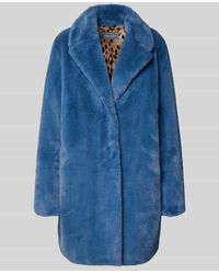 White Label - Mantel mit Kunstfellbesatz - Lyst