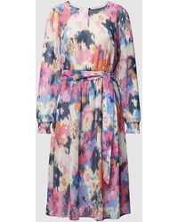 MORE&MORE - Knielanges Kleid mit Allover-Print - Lyst