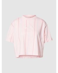 Karlkani T-Shirt mit Label-Stitching - Pink