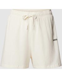 BOSS - Regular Fit Pyjama-Shorts mit Label-Print - Lyst