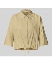 S.oliver - Cropped Bluse aus Leinen-Viskose-Mix - Lyst