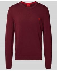 HUGO - Regular Fit Strickpullover aus reiner Baumwolle Modell 'SAN CASSIUS' - Lyst