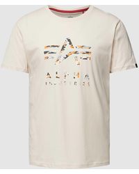 Alpha Industries - T-shirt Met Labelprint - Lyst