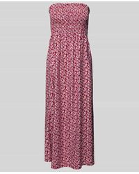 Esprit - Knielanges Bandeau-Kleid mit floralem Muster Modell 'CALUSA' - Lyst
