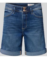 S.oliver - Korte Regular Fit Jeans Met Riemlussen - Lyst