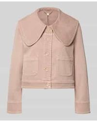 Marc Cain - Regular Fit Jeansjack Met Platte Kraag - Lyst