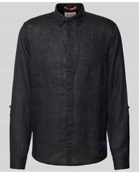 Scotch & Soda - Regular Fit Leinenhemd mit Label-Stitching - Lyst