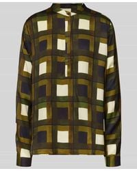 0039 Italy - Bluse aus Viskose mit Mao-Kragen Modell 'JANE' - Lyst
