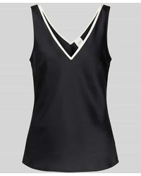 Calvin Klein - Regular Fit Blusentop mit V-Ausschnitt - Lyst