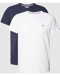 Tommy Hilfiger - Slim Fit T-Shirt mit Label-Stitching im 2er-Pack - Lyst