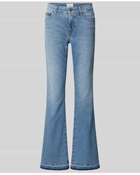 Cambio - Flared Jeans mit Ziersteinbesatz Modell 'PARIS' - Lyst