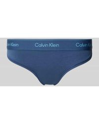 Calvin Klein - String mit elastischem Bund und Label-Details - Lyst