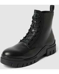 Calvin Klein - Boots aus Leder mit Label-Details Modell 'COMBAT' - Lyst