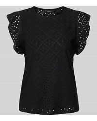 Vero Moda - Regular Fit T-Shirt mit Lochstickmuster Muster 'TASSA' - Lyst