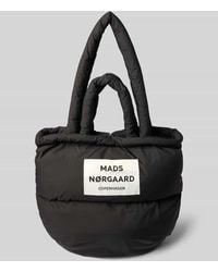 Mads Nørgaard - Tote Bag mit Logo-Patch in Stepp-Optik Modell 'Pillow' - Lyst