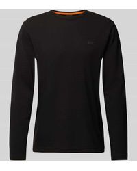 BOSS - Regular Fit Langarmshirt mit Label-Stitching Modell 'TEMPESTO' - Lyst