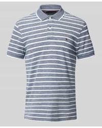 Tommy Hilfiger - Regular Fit Poloshirt Van Een Mix Van Katoen En Linnen - Lyst