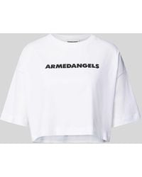 ARMEDANGELS - Kort T-shirt Met Labelprint - Lyst
