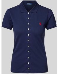 Polo Ralph Lauren - Slim Fit Poloshirt mit durchgehender Knopfleiste - Lyst