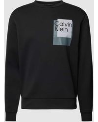 Calvin Klein - Sweatshirt mit Label-Print Modell 'OVERLAY BOX' - Lyst