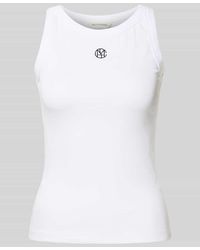 MSCH Copenhagen - Tanktop in Ripp-Optik mit Label-Stitching Modell 'Gubbe' - Lyst