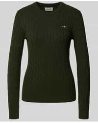 GANT - Gebreide Pullover Met Kabelpatroon - Lyst