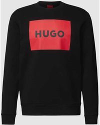 HUGO - Sweatshirt mit Label-Print Modell 'Duragol' - Lyst