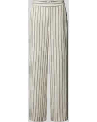 Object - Straight Leg Stoffhose mit Streifenmuster Modell 'Sanne' - Lyst