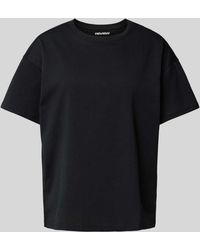 Review - T-Shirt mit überschnittenen Schultern - Lyst
