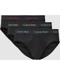 Calvin Klein - Slip mit elastischem Logo-Bund im 3er-Pack Modell 'HIP BRIEF 3PK' - Lyst