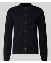 Christian Berg Men - Regular Fit Cardigan Van Wolmix Met Borstzak - Lyst