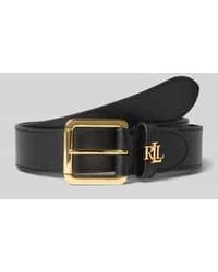 Ralph Lauren - Leren Riem Met Labelapplicatie - Lyst