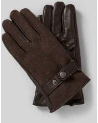 Bugatti - Handschoenen Van Een Mix Van Schapenleer En Textiel Met Trensje - Lyst
