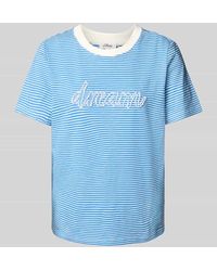 S.oliver - Regular Fit T-Shirt Aus Reiner Baumwolle Mit Schmuckperlen-Schriftzug - Lyst
