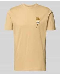 Blend - Regular Fit T-Shirt Met Statement-Stitching Model 'Kameron' - Lyst