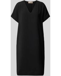 Mos Mosh - Knielanges Kleid mit V-Ausschnitt Modell 'AURI LEIA' - Lyst