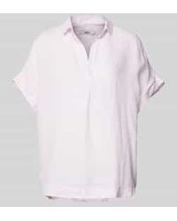 0039 Italy - Regular Fit Blouseshirt Van Linnen Met Kapmouwen, Model 'Derry' - Lyst